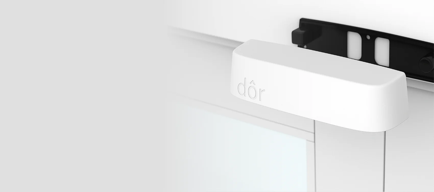 Dor thermal people counter mounted above a retail store entrance